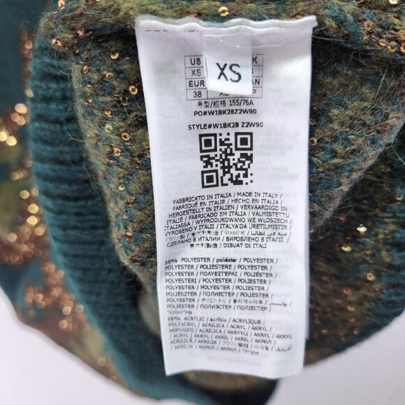 Guess Alpaca Blend Sweater Dress Size XS Made in Italy Deana Soft Camo Glitter - Picture 14 of 15